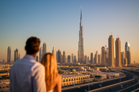 dubai-skyline-burj-khalifa-couple