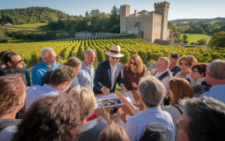 Pierre Richard à Gruissan : séances de dédicaces et visite du Château Bel‑Evèque