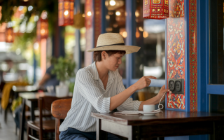 voyageur-assis-cafe-thai-prise