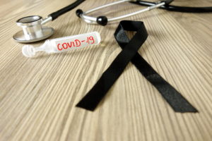 Coronavirus - Covid-19, ruban noir